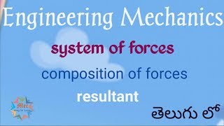 System of forces composition of forces and resultant in telugu [upl. by Pasadis]