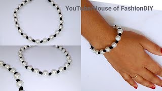 How To Make Silk Thread Necklace Using PearlsSimpleampBeartiful [upl. by Rez]