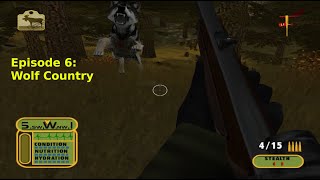 Lets Play  Cabelas Dangerous Hunts 2003 NO RED DOTS  Episode 6  Wolf Country [upl. by Ahsiekel]