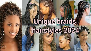 Unique braids hairstyles for elegant ladies  Trendy cornrows hairstyles  Cornrows braids styles [upl. by Bohi]