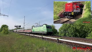 ErsatzIntercity mit BR101 005 Berliner Außenring amp V100 1203111 auf der Heidekrautbahn 4K60 [upl. by Joela573]