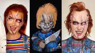 Hi Im Chucky wanna play  HALLOWEEN MAKEUP COMPILATION [upl. by Maryann]