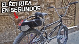 ESTE DISPOSITIVO CONVIERTE CUALQUIER BICI EN ELÉCTRICA EN SEGUNDOS  Lo probamos en mi BMX [upl. by Anile]