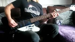 Saltcoats man plays quotHot N Readyquot by UFO Bass cover ufo hardrock basscover [upl. by Flodur]