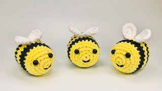 Amigurumi bee Crochet Presentation of results Pattern info in description [upl. by Conrade]