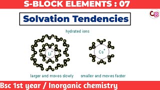 Solvation tendencies of s block elements  s  block elements  bsc 1st year inorganic chemistry [upl. by Suellen722]