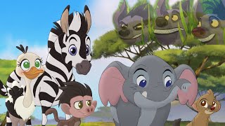 The Lion Guard Pretend Hyena Attack  Follow that Hippo HD Clip [upl. by Lainad975]