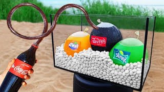 DIY Coca Cola and Mentos vsBalloons in the Aquarium  BestExperiments and Tests [upl. by Eural656]