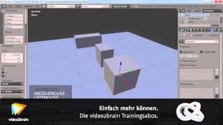 Blender 27 Tutorial Objekte aneinander ausrichten video2braincom [upl. by Hattie]