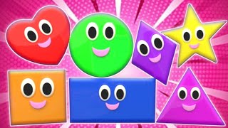 The Shapes Song Triangle Rectangle Rhymes Shapes Education for Kids Abc Phonics Song [upl. by Ardnas]