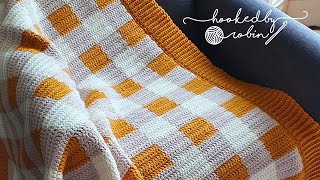 Crochet a Gingham Blanket ANY Size with ANY Yarn 😀🧶 [upl. by Arnon]