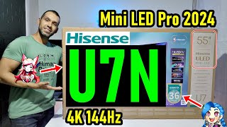 HISENSE U7N Mini LED PRO UNBOXING Y REVIEW COMPLETA  144Hz  HDMI 21  DOLBY VISION  Google TV [upl. by Barna]