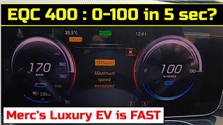 MercedesBenz EQC 400 Acceleration Test  EQC 400 0100 kmh Run in India [upl. by Gallagher]