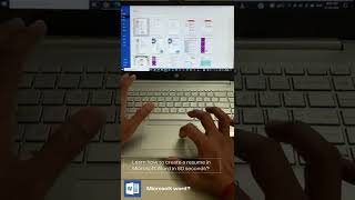 Learn how to create a resume in Microsoft Word in 60 seconds  how to make resume for job shorts [upl. by Tosch]