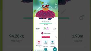 Giganta Max venusaur evolve in mega evolution in pokemon go popularmega [upl. by Nosloc]