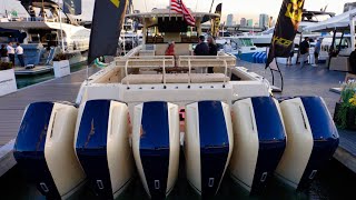 Full Miami Boat Show 2024 WalkThrough and Boat Tours Mibs 2024Docks [upl. by Yerbua821]