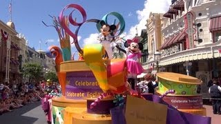 Celebrate A Dream Come True Parade Magic Kingdom Walt Disney World [upl. by Adila]