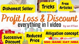 Profit Loss amp Discount  Everything in 1 Video  Basic to Advance  SSC  MBA  BANK ScoreKhel [upl. by Winters]