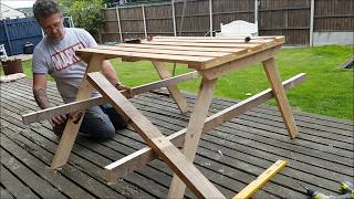 DIY Pallet Picnic Bench [upl. by Aime830]