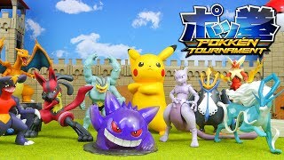 Pokemon  Pokken Tournament Figure Collection Unboxing ポッ拳 [upl. by Llennej837]