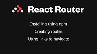 Setting up React Router Dom [upl. by Eceinehs]