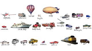 Transportation  Picture Vocabulary Review [upl. by Retsim]