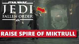 Raise Spire Of Miktrull Tutorial Guide  Jedi Fallen Order Star Wars  Puzzle Room Completed Tips [upl. by Ddej]