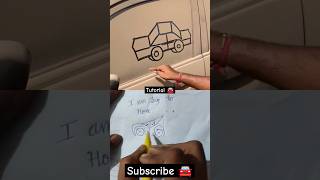 Car drawing easy trick ✏️ easy viralvideo funny car shorts [upl. by Wendt777]