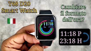 Smartwatch FitPro Y68D20  Come Modificare il Formato dellora 24 ore ↔️ 12 ore [upl. by Eerehs]