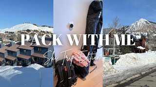 PACK WITH ME FOR A SKI TRIP  Picking Out Outfits Whats in My Ski Bag Ski Essentials amp More [upl. by Llerahs]