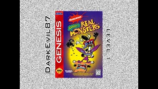 Aaahh Real Monsters  DarkEvil87s Longplays  Level 1 Sega Genesis [upl. by Oriane750]