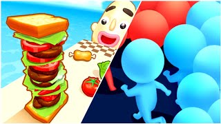 Sandwich Runner vs Count Masters All Levels Game Mobile Walkthrough iOSAndroid Gameplay Update 1 [upl. by Ahsla]