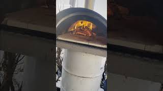 pizza oven made with 🛢️steel barrel [upl. by Gorton]