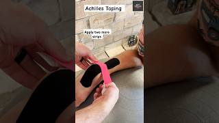 Kinesiology Taping technique for Achilles pain Reduce calf soreness 🔥💯 athlete basketball pain [upl. by Aelahc139]