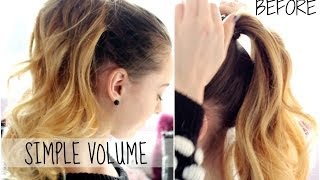 VOLUMIZED PONYTAIL HAIRSTYLE  QUICK amp EASY [upl. by Ulick466]