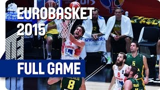 Spain v Lithuania  Final  Full Game  Eurobasket 2015 [upl. by Sigvard]