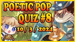 ⛔️Poetic Pop Quiz last day March AFK Arena Examen Sorpresa Poético día 8 Marzo 2024 [upl. by Snook]