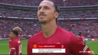 Zlatan Ibrahimović  Leicester City 12 Manchester United  2016 FA Community Shield [upl. by Leary365]