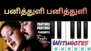 panithuli panithuli song PianoNotes  perfect piano  withnotes  how to play piano in mobile [upl. by Harmony]