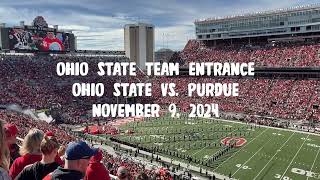 Ohio State Team Entrance Ohio State Vs Purdue November 9 2024 [upl. by Nylrak]