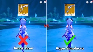 Aqua vs Amos  Best Weapon for C0 GANYU  GENSHIN IMPACT [upl. by Genovera370]