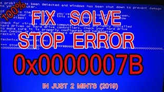 Solved How to fix stop 0x0000007b Blue Screen error when installation window 1087 2019 [upl. by Jabon]