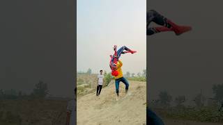 SpiderMan Pakistani ladka sa bazi sikta howa amazing steta flip youtubeshorts viralvideo ❤️😱￼￼ [upl. by Sirrot]