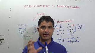 Stereoisomers in Monosacharides Lec8 Epimers D and L sugar Optical Isomer and Enantiomer [upl. by Fairfield]