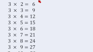 Tabla de multiplicar del 3 fácil y rápida [upl. by Cart]