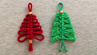 DIY 🎄 ARBOLITOS 🎄 de NAVIDAD en MACRAME paso a paso  DIY Macrame Christmas Tree Ornament [upl. by Sauder]