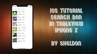 iOS Swift 4 Tutorial Search Bar in TableView IOSbySheldon [upl. by Aekal]