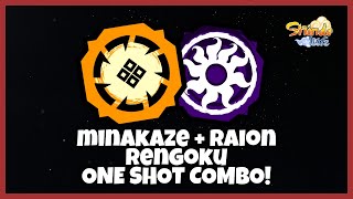 Minakaze And Raion Rengoku  ONE SHOT  Shindo Life COMBOS 56 [upl. by Hafirahs]