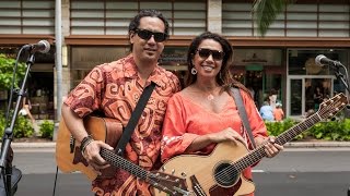 Na Mele No Na Pua  Lehua Kalima amp Shawn Pimental at Waikiki Beach Walk [upl. by Stroup246]