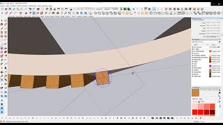 SKETCHUP  COMO REPETIR UM ELEMENTO EM CURVA [upl. by Anilev]